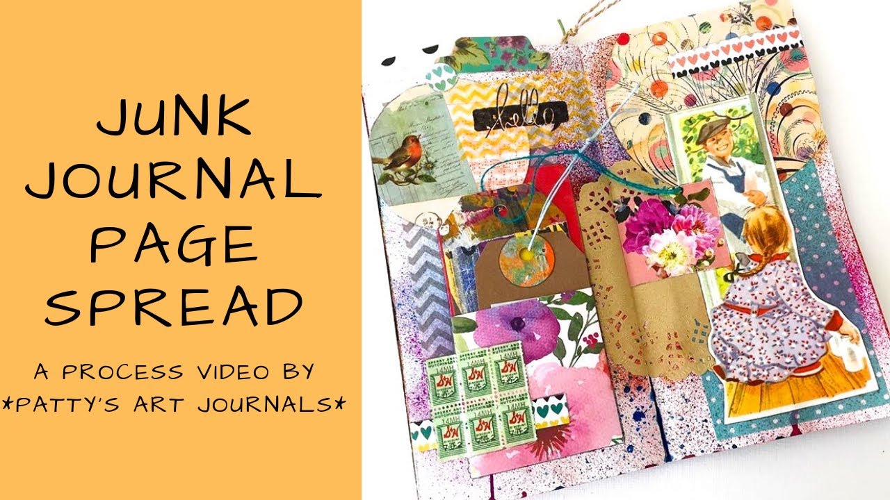 Junk Journal Page Spread - YouTube