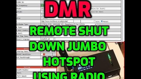 DMR -REMOTE SHUT DOWN JUMBO HOTSPOT - USING RADIO