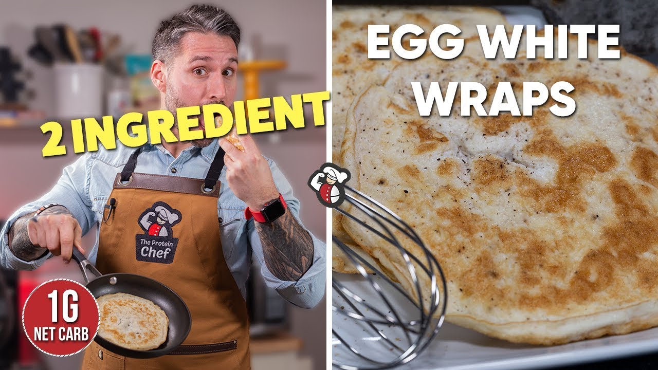 2 Ingredient Egg White Wraps (Nut Free, Zero Carb)