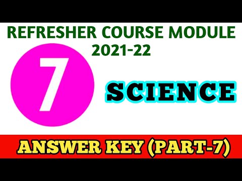 7th STANDARD SCIENCE REFRESHER COURSE MODULE ANSWER KEY