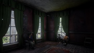 Thunderstorm ambience from in the Marston family bedroom | RDR2 ASMR