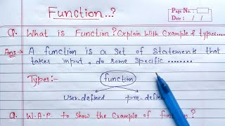 Function in c programming | add two numbers using function in c | function programs in c