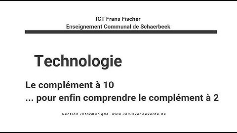 Le complément à 10... pour enfin comprendre le complément à 2
