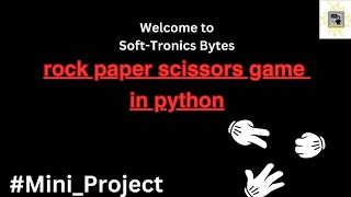 Python Miniproject :Rock, Paper, Scissors game.#learnpython #pythonbeginners screenshot 3