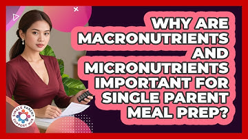 Why Are Macronutrients And Micronutrients Important For Single Parent Meal Prep?