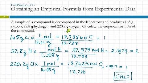 3.10 Determining a Chemical Formula from Experimental Data