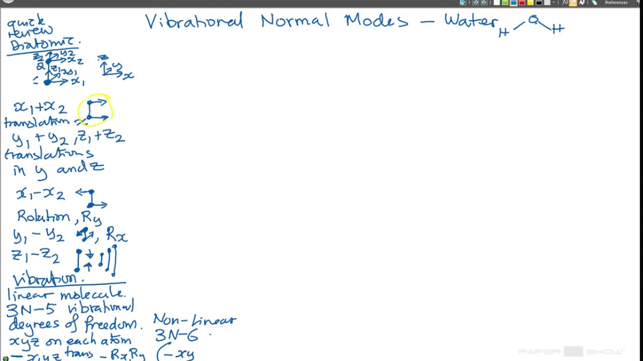 How To Calculate Symmetries Of Vibrational Normal Modes Part 1 Example Water H2o Youtube How To Calculate Symmetries Of Vibrational Normal Modes Part 1 Example Water H2o Youtube
