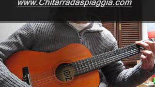 Video thumbnail of "Tutorial chitarra comico cesare cremonini accordi e ritmo"