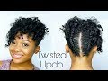 Curly Twisted Pin Updo | RELAXED HAIR TUTORIAL