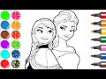 Dessiner et colorier elsa frozen anna la reine des neiges dessin et coloriage  plante coloriage