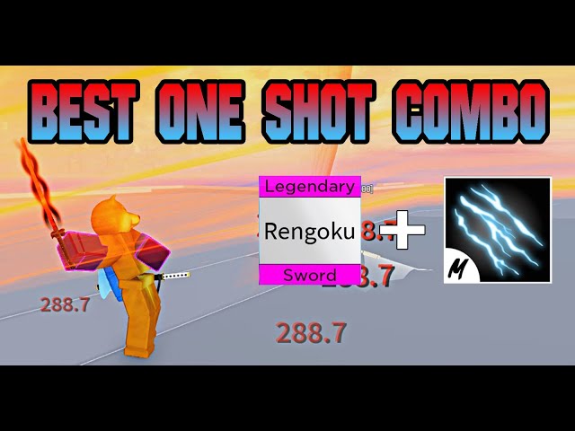 O COMBO ONE SHOT DE ICE E RENGOKU DO PVP DO BLOX FRUITS!! 