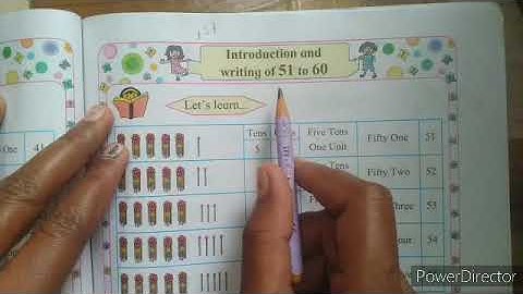 Std - 1st | Maths | Introduction and writing of 51 to 60 |