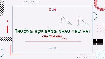 Trường hợp bằng nhau thứ hai của tam giác: cạnh - góc - cạnh | Toán 7 | OLM.VN