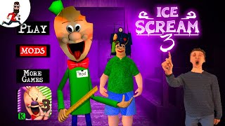 🍦Ice Scream 3 🔴Rod is Baldi 🔴Ice Scream Episode 3🍦