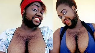 MEET 'Nigeria's Hairiest Woman' posts photos Online to silence trolls who say she can't attract men