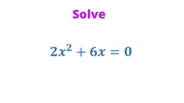 How To Solve A Quadratic Equation With Only Two Terms. Constant Term Is Missing - Example 2