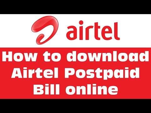How to online download airtel Postpaid bill