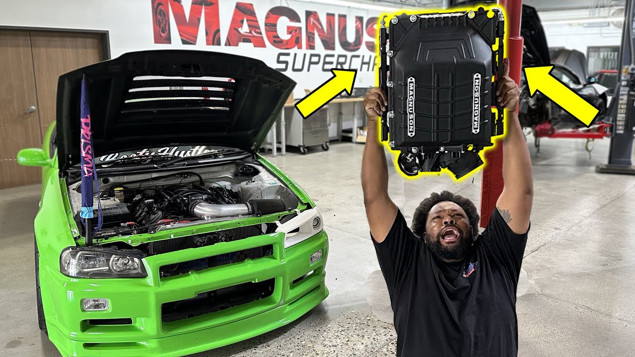 ⁣Gary Built his own Supercharger for his LS R34 Skyline!?