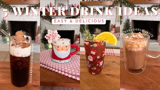 5 HOLIDAY DRINK IDEAS | snickerdoodle latte, peppermint mocha, Christmas punch & more!!!! ☕️⛄️🎄