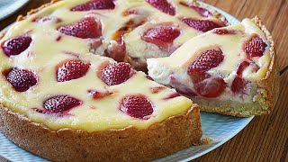 Super Cremosa Tarta De Fresa Postre De Fresas Fácil Rápido Y Delicioso