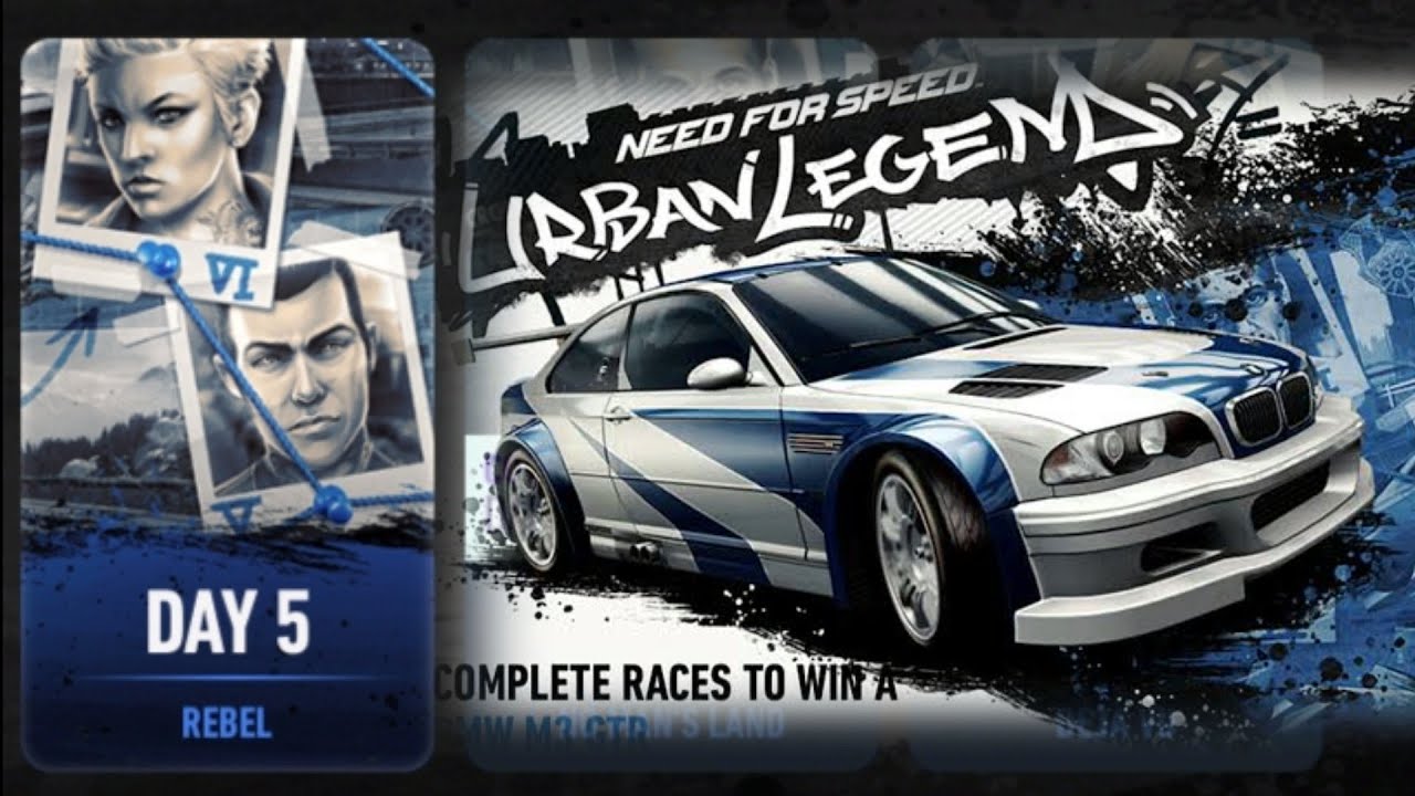 NFS No Limits  Urban Legend Rebel Day - 5+ TIPS - BMW M3 GTR Most Wanted