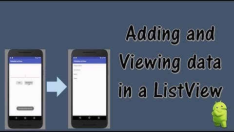 Saving data with SQLite and adding it to a ListView