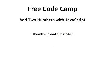 Add Two Numbers with JavaScript