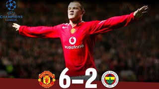 Wayne Rooney's Debut Hat-Trick | Man United vs Fenerbahce 6-2 - UCL 2004/05