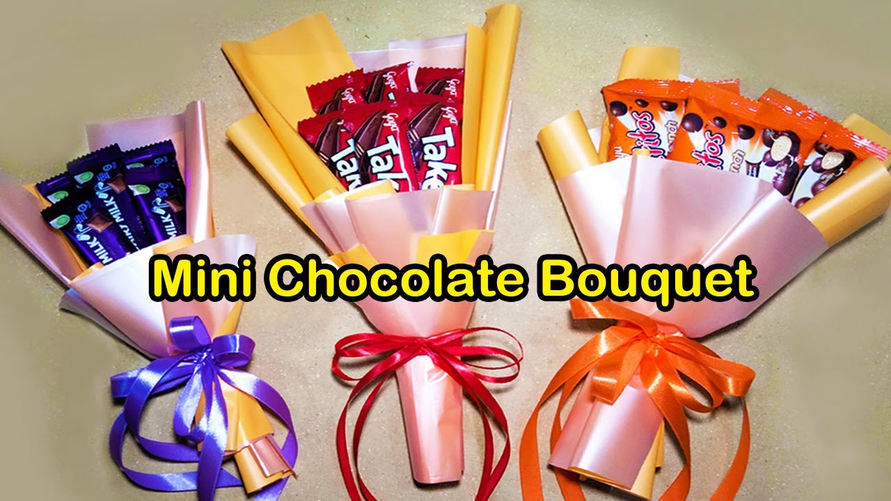 How To Make Chocolate Bouquet | DIY Bouquet | Mini Chocolate ...