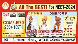 Completed 250 + test Thanks to #gurukul  team & Dear Students #all the best ! for #neet ___ 2024