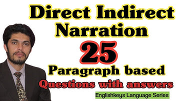 Direct Indirect Paragraphs with Answers