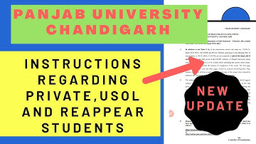 USOL , PRIVATE AND REAPPEAR PANJAB UNIVERSITY STUDENTS EXAMS UPDATE 2021 #HCP_ADDA