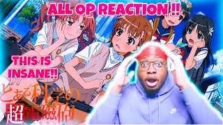 BLIND REACTION A CERTAIN SCIENTIFIC RAILGUN Opening 1-6 REACTION (Toaru Series) Anime OP Reaction