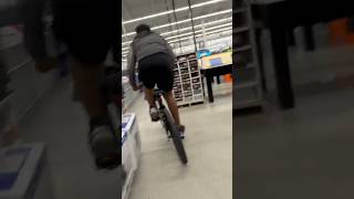 Walmart Manager Chasing Me Out From Riding Bikes In The Store #walmart #bike #challenge #shorts