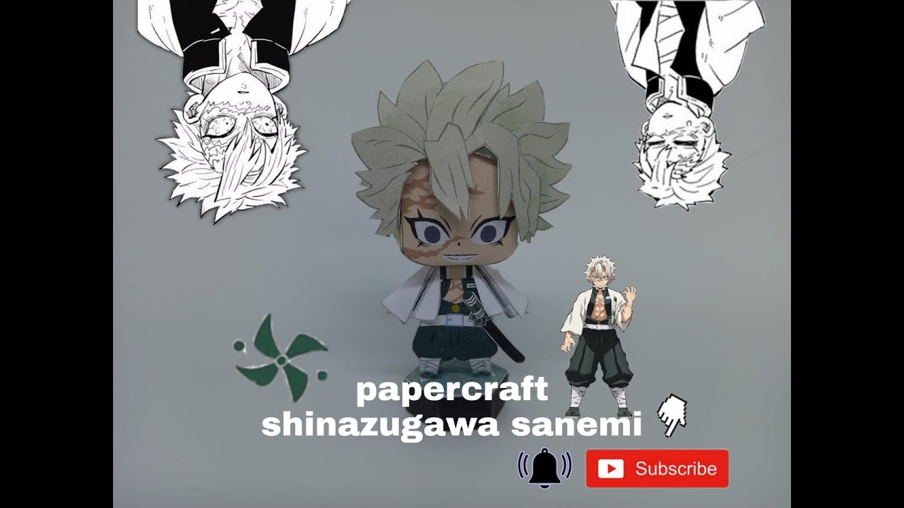 PAPERMAU: Demon Slayer - Sanemi Shinazugawa Paper Toy - by Paperized