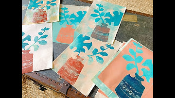 Linocut - Linoprint - Lino home print kit - Botanical theme