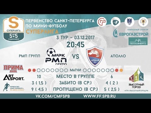 Видео к матчу РМП Групп - АПОЛЛО