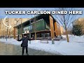 Where did tucker carlson eat  shop in russia 