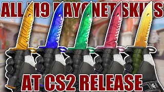 All M9 Bayonet Skins at Counter-Strike 2 Release ★ CS2 Showcase