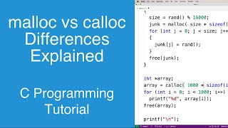 malloc vs calloc Differences Explained | C Programming Tutorial
