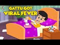 Gattu got viral fever  cold and cough  animated stories  english cartoon  puntoon kids