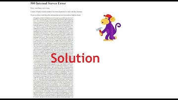 Youtube 500 Internal Server Error | Highly trained monkeys issue | Youtube Monkey Error