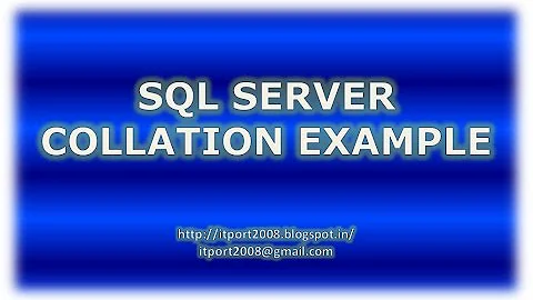SQL Server Collation Example