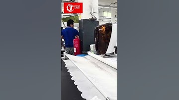 How a smart cutting machine turns multi-layered printed fabric into precisely cut fabric #fabric