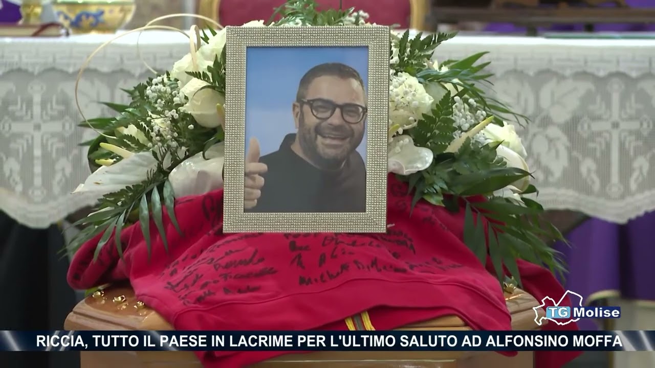 Riccia, tutto il paese in lacrime per l'ultimo saluto ad Alfonsino Moffa