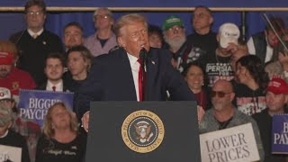 President Trump told Pennsylvania crowd Tuesday his administration is 'crushing it' on economy