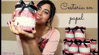 Cesto hecho de papel periódico | FÁCIL Y MULTIUSOS | DIY