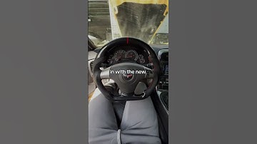 *LOOKS SO GOOD* getting a new steering wheel for the c6 corvette! end result was so worth it!