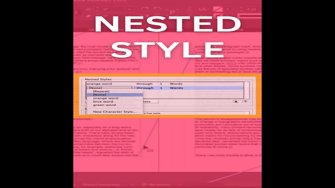Try Nested Style in Adobe InDesign | How to use Nested style | Lee Graphics - 