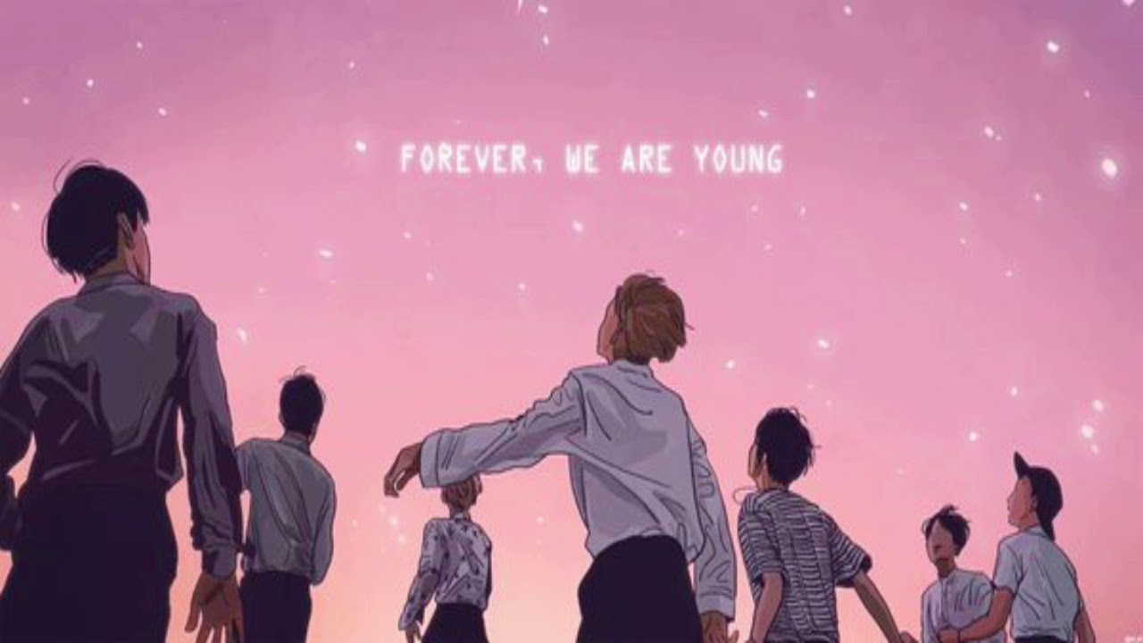 Bts eternal. Тэхен young Forever. Young Forever BTS арт. БТС обои. BTS aesthetic обои.